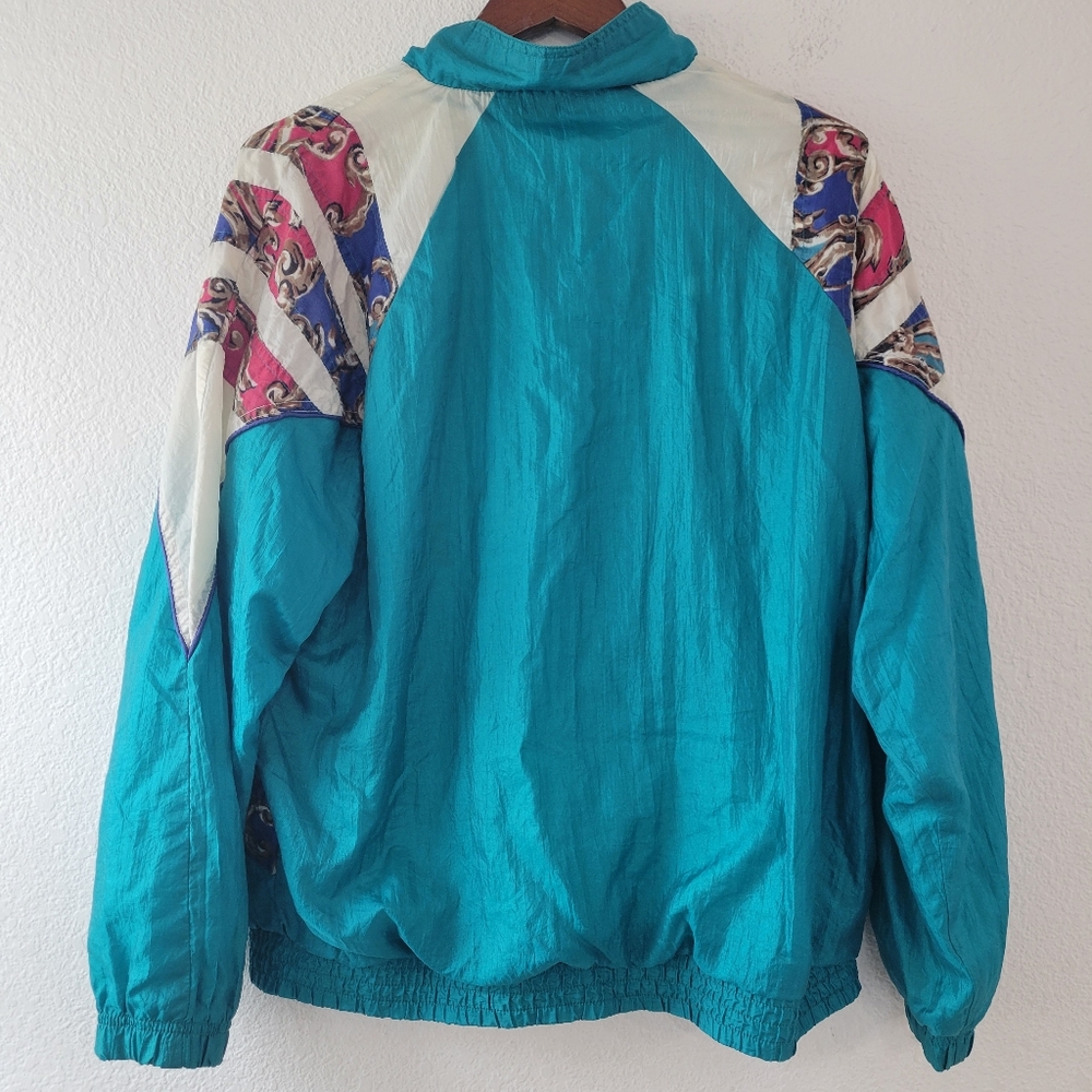 Bold Spirit Women's Vintage Multicolor Windbreaker Jacket Size Large 80's / 90's - Picture 6 of 7